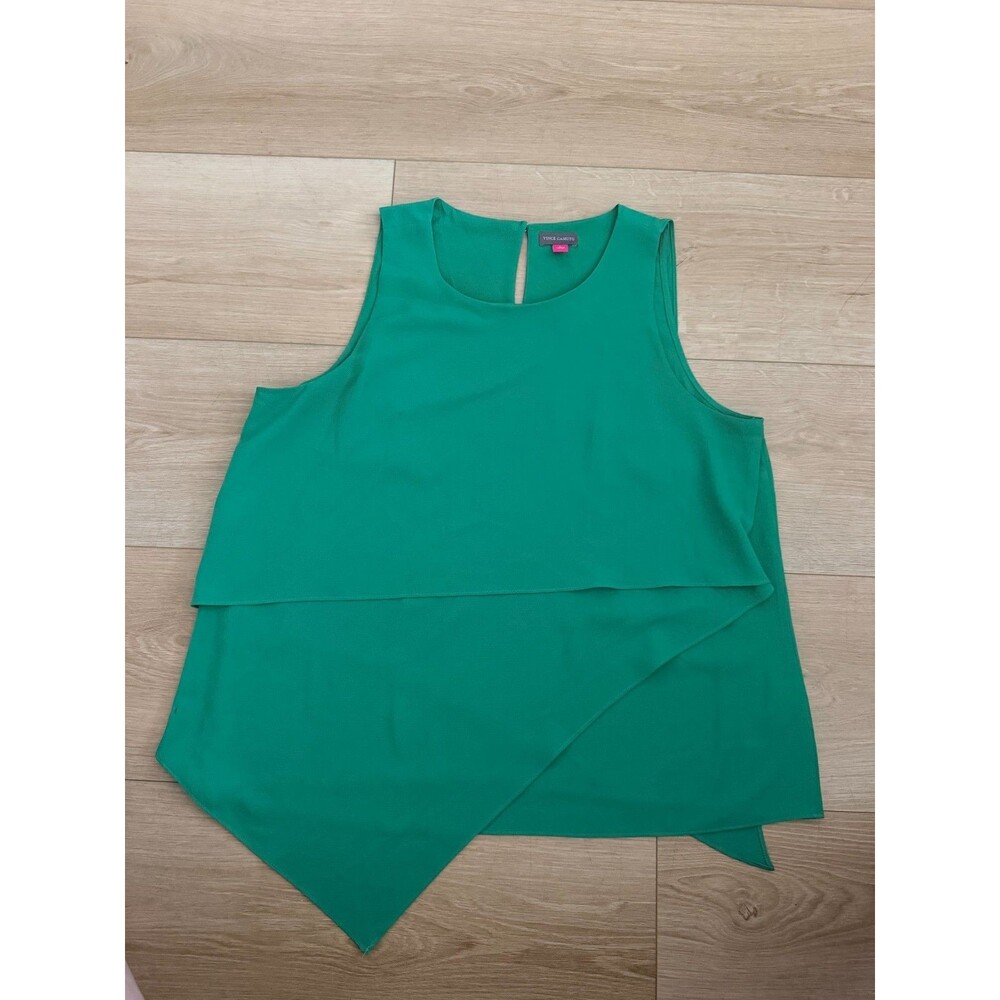 Vince Camuto Green Layered Tank Top Sleeveless Blouse Women Size Large NWOT